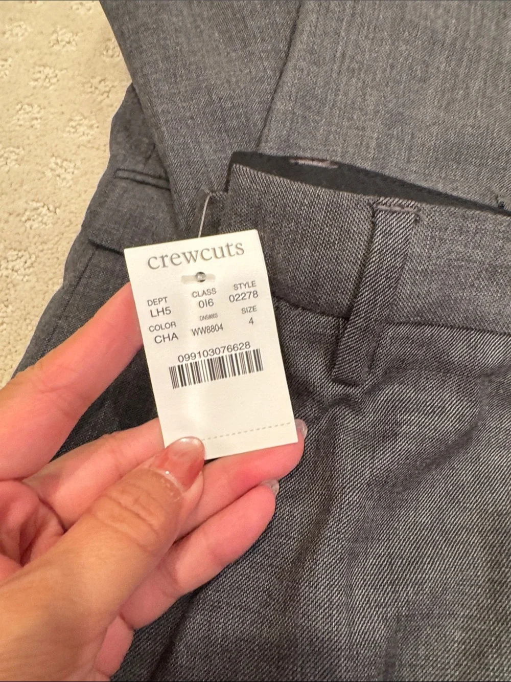 NWT Crewcuts Gray Boys' Two-Piece Suit with Notch Lapel